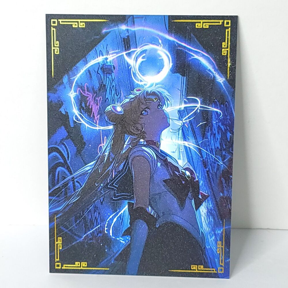 Sailor Moon Electric Double Sided Waifu Card Anime Girl Art Oversized Board A5